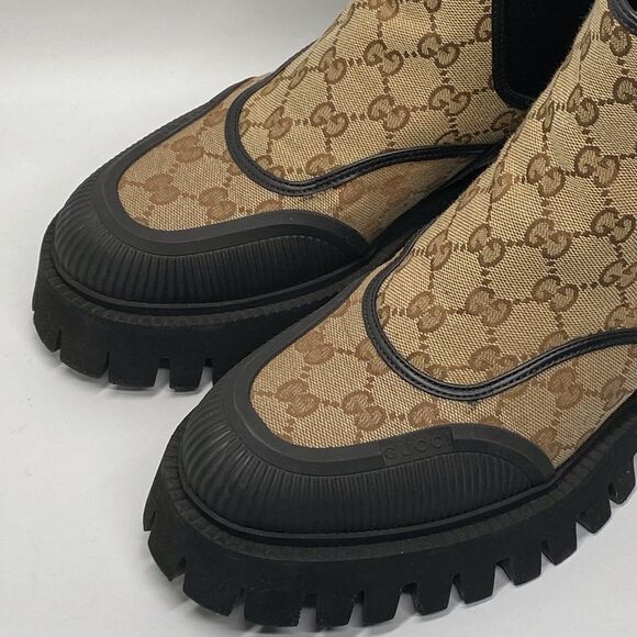 Gucci Men's Novo GG Canvas Chelsea Boots size 8/us size 9 - Picture 5 of 14